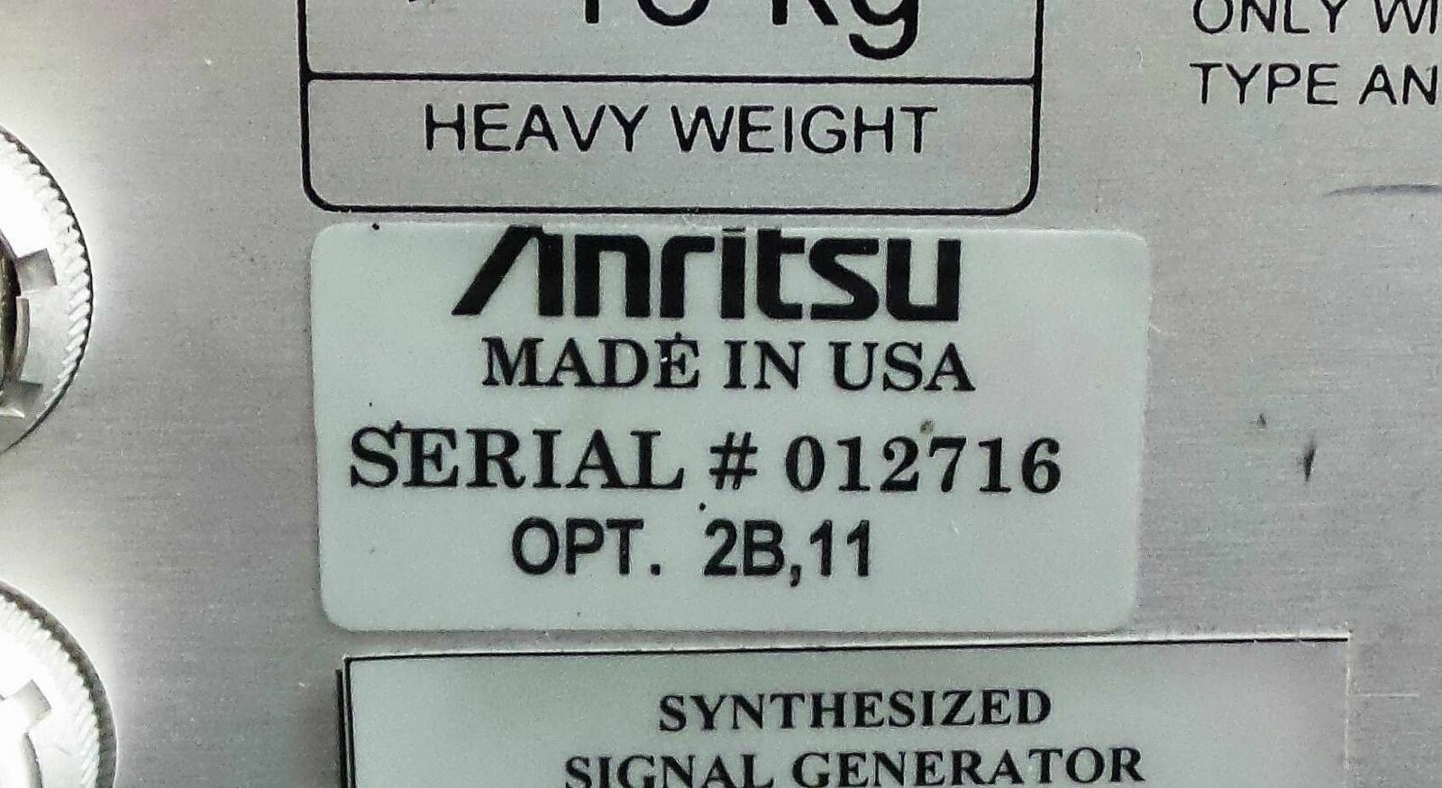 Anritsu 68369A/NV w/2B/11, 10 MHz-40 GHz Syn. w/cal Anritsu 68369A/NV w/2B/11, 10 MHz-40 GHz Syn. w/cal